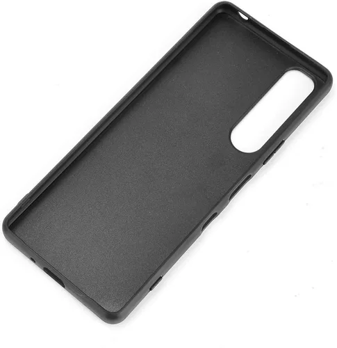 Vista 4 de Funda para Sony Xperia 1 III, piel sintética retro ultra delgada, a prueba de golpes, para Sony Xperia 1 III 5G XQ-BC52 XQ-AC52 XQ-BC42 XQ-BC62 Negro