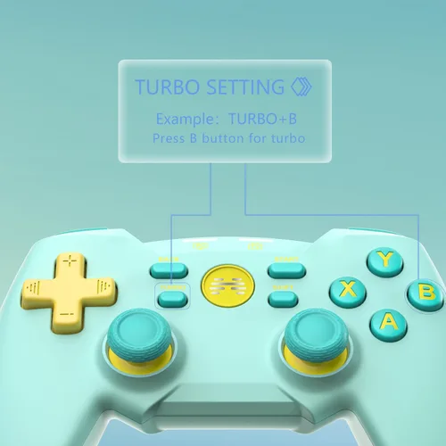Vista 6 de BAT4 Wireless PC Game Controller,Dual Vibration Retro Gamepad Joystick for Windows 7 8 10 11SteamSimulatorsAndroid TV Gaming (Bat 4 (Ice Cream))