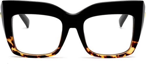 Vista 3 de FEISEDY Gafas cuadradas de gran tamaño Marco Gafas Mujeres B2475