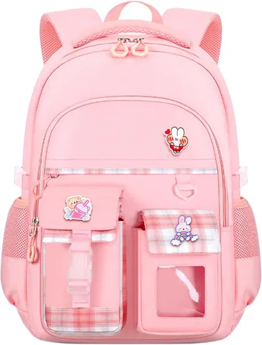 Vista 9 de Linda mochila kawaii para adolescentes y niñas, mochila kawaii para estudiantes de escuela primaria, escuela secundaria, mochila de viaje estética