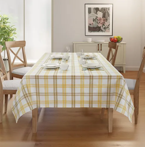 Vista 42 de Mantel de mesa rectangular - Cubierta de mesa - Algodón con costura mitrada - Fundas de mesa a cuadros para cocina, comedor, bodas, decoraciones