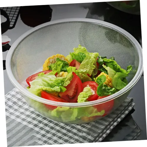 Vista 4 de Recipientes de ensalada para alimentos, vajilla de plástico, recipiente de plástico transparente, cuenco de cocina, cuenco de mezcla, cuenco