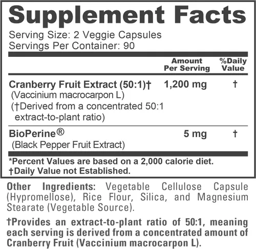 Vista 4 de NusaPure Cápsulas de arándano, 1200 mg, 180 cápsulas vegetales (sin OMG, veganas)