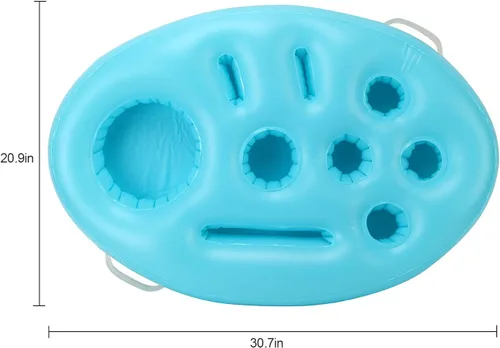 Vista 8 de Inflatable Pool Drink Holder with Large Capacity, Floating Drink Float for Hot Tub, Pool, Beach & Party - Holds Drinks, Phones & Snacks, Easy