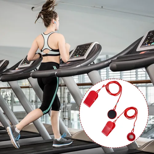 Vista 7 de lasuroa 2pcs Treadmill Magnet Safety Keys, 2 Styles Treadmill Magnetic Key Replacement Round Universal Running Machine Emergency Stop Safety Switch