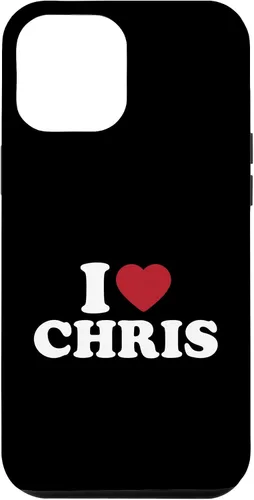 Vista 26 de Funda con corazón rojo para iPhone 16 I Love Chris, I Heart Chris
