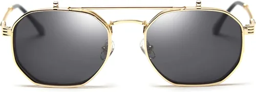 Vista 9 de Dollger Gafas de sol abatibles para hombres y mujeres, polarizadas Steampunk con doble lente