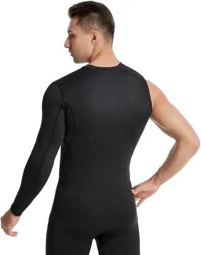 Vista 6 de New Compression Shirts for Men 12 Single Arm Long Sleeve Athletic Base Layer Undershirt Gear T Shirt for Workout Basketball