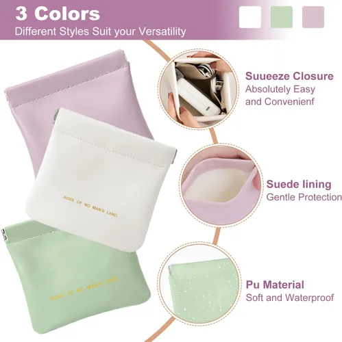 Vista 4 de Bolsa de cuero para anillos, funda para anillos de boda, bolsa para anillos de compromiso, almacenamiento de joyas para novios, portador de anillos