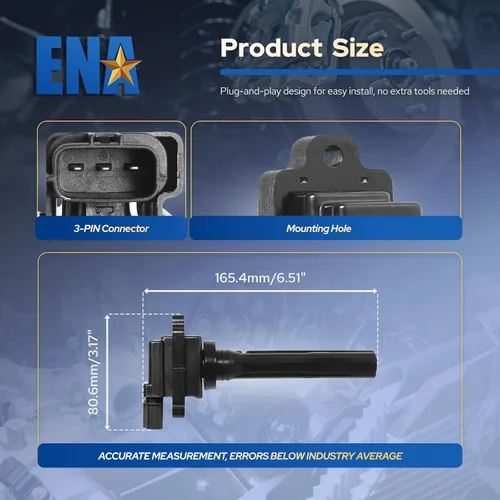 Vista 6 de ENA Juego de 4 bobinas de encendido compatibles con Chevrolet Suzuki Tracker Aerio Esteem Vitara 1999 2000 2001 2002 2003 2004 2005 2006 2007 1.6L