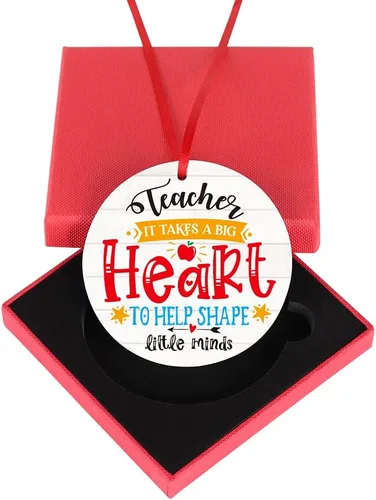 Vista 6 de PETCEE Adornos para Maestros Regalos de Apreciación para Maestras Adornos para Maestros para Decoraciones de Árbol de Navidad Jubilación Regalos