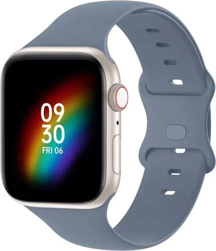 Vista 2 de Correa de silicona compatible con Apple Watch Ultra Band de 1.496 in, 1.575 in, 1.614 in, 1.654 in, 1.732 in, 1.772 in, para mujeres y hombres