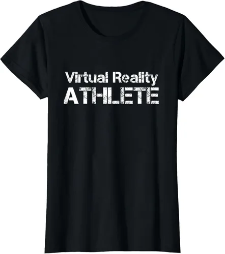 Vista 32 de Virtual Reality ATHLETE for VR Gamers Camiseta, Negro, S
