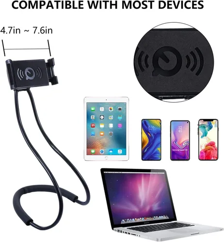 Vista 6 de Hemobllo Soporte para teléfono móvil - Soporte para teléfono celular Lazy Soporte para teléfono celular Soporte universal para teléfono