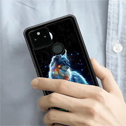 Vista 339 de Compatible con Google Pixel 4A 5G Mobile Case Creative Acrylic Panel trasero Silicona Protección Grip especialmente diseñado para Google Pixel 4A 5G