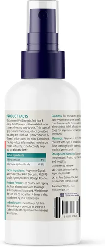 Vista 3 de Vetnique Dermabliss Spray Anti-Picazón para Perros y Gatos con Hidrocortisona para Alergias y Alivio Inmediato de la Picazón de la Piel del Perro