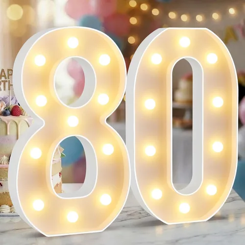 Vista 60 de Letrero LED de Marquee con Letras Iluminadas - Letras Iluminadas del Alfabeto para Cumpleaños, Graduación, Decoración de Pared y Mesa en Bares