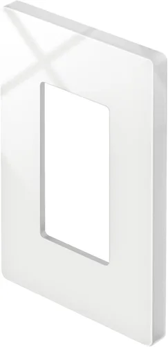 Vista 24 de BESTTEN Placa de pared sin tornillos de 5 segmentos, cubierta de enchufe decorador, placa decorativa para interruptor, serie blanca nieve brillante