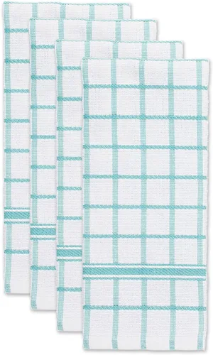 Vista 4 de Paños de cocina 100 % de algodón rizado DII, se pueden lavar a máquina, ultra absorbentes, básicos todos los días de 12 x 12 pulgadas, diseño