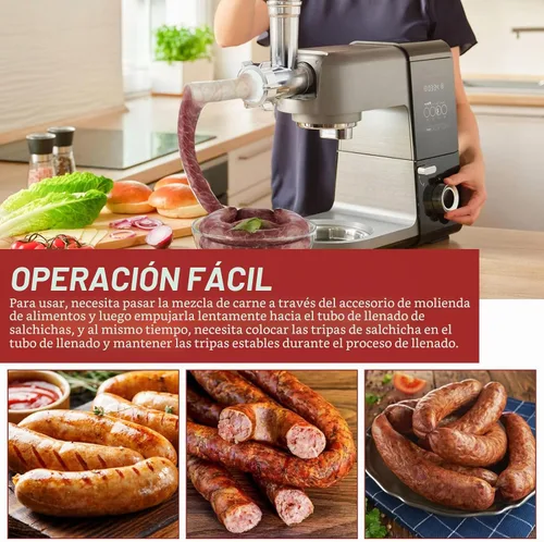 Vista 7 de Kit de tubo de relleno de salchichas para picadora de carne KitchenAid FGA
