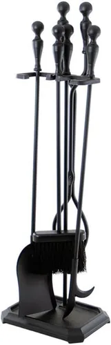 Vista 7 de Minuteman International Plymouth - Juego de herramientas para chimenea, 5 piezas, base rectangular