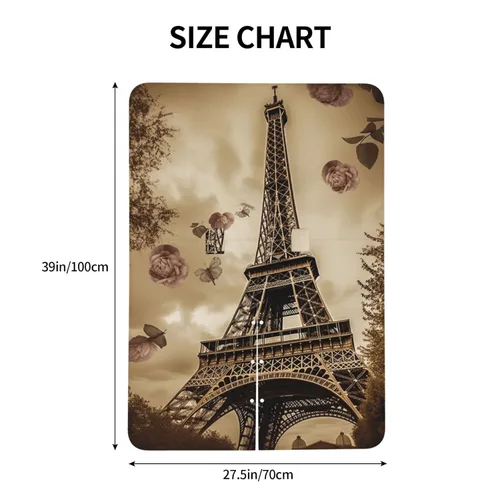 Vista 5 de Baby Car Seat Canopy Cover for Mom, Soft Breathable Nursing Breastfeeding Covers Multi Use Stroller Sun Shade Newborn Shower Gift，Paris Eiffel Tower