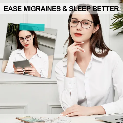 Vista 3 de 4 Packs Reading Glasses for Women Blue Light Blocking Computer Readers 1.0 1.25 1.5 1.75 2.0 to 4.0