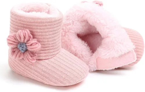 Vista 5 de LIVEBOX Prewalker Botas de invierno para bebés y niñas con suela antideslizante suave de alta calidad