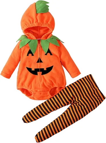 Vista 2 de Disfraz de calabaza para bebé, unisex para niños pequeños