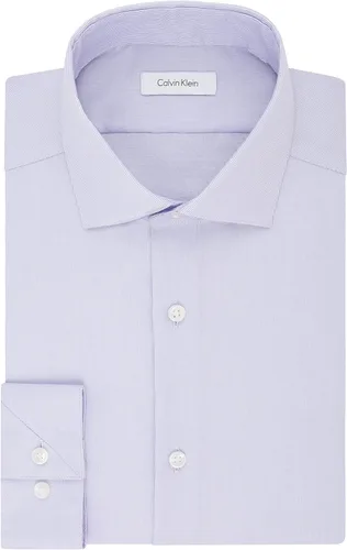 Vista 3 de Calvin Klein - Camisa de vestir ajustada a cuadros, ajuste elástico, para hombre, no necesita planchado