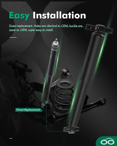 Vista 6 de SCITOO - Amortiguador trasero para Honda se adapta a 2009 2010 2011 2012 2013 2014 2015 para Honda Pilot Shocks 37339 Struts - Juego de 2 piezas
