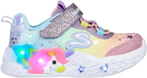 Vista 4 de Skechers Tenis unisex Unicorn Charmer-Twilight Dr para niños