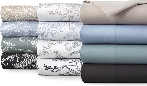 Vista 260 de Southshore Fine Living, Inc. Colección Winter Brush, juego de sábanas de 3 piezas para cama individual, sábana bajera con bolsillo profundo de 14