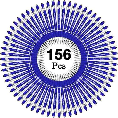 Vista 59 de Hasta 500 bolígrafos personalizados a granel con logotipo de mensaje de nombre comercial, bolígrafos grabados personalizados con lápiz óptico