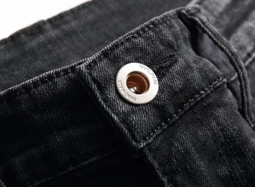 Vista 7 de TMMMT Jeans ajustados de ajuste recto lavado de moda para hombre