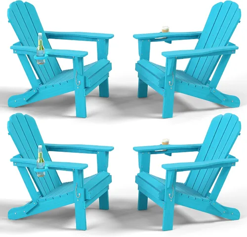 Vista 23 de Domi Folding Adirondack Chair with Cup Holder, Aruba