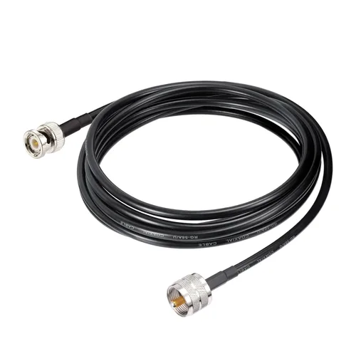 Vista 7 de Eightwood Cable UHF PL259 macho a BNC macho RG58 coaxial de 3 pies para radio CB, radio ham y radio amateur, medidor SWR