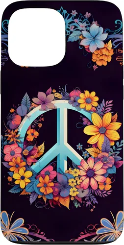 Vista 24 de Boho Floral Peace Sign Case for iPhone 17