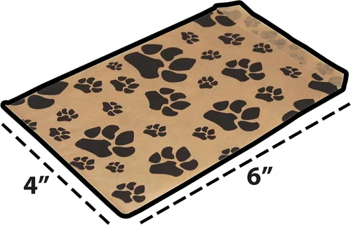 Vista 6 de CuteBox Pawprint - Bolsas de regalo de papel plano de estraza (4 x 6 pulgadas) para manualidades, recuerdos de fiesta, venta al por menor