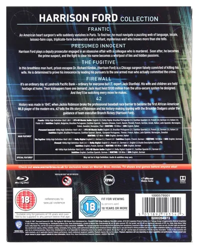 Vista 4 de Harrison Ford Collection Blu-ray 2015 Region Free