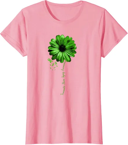 Vista 12 de Camiseta de conciencia de lesiones cerebrales traumáticas con cinta verde guerrero, Negro, S