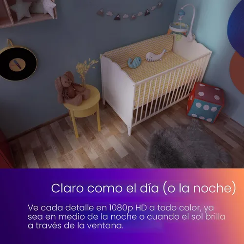 Vista 4 de Cámara Roku interior - Seguridad para el hogar - 1 paquete - Cámara de seguridad con cable y monitor para mascotas con visión nocturna HD