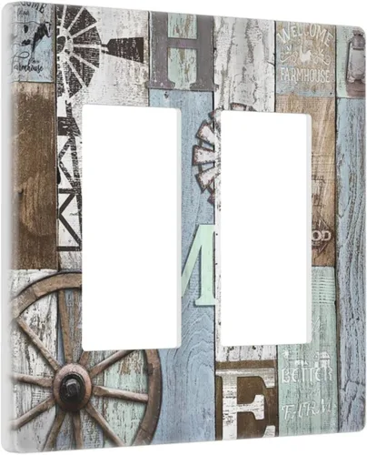 Vista 42 de Placa de pared abstracta con diseño de amanecer retro, arco iris, puesta de sol, sin dispositivo, placa de pared decorativa en blanco, placa frontal
