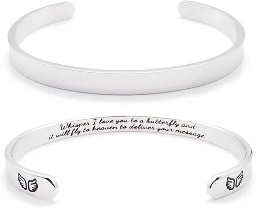 Vista 295 de Pulseras inspiradoras para mujer, joyería de acero inoxidable, con refranes, pulsera motivacional con mensaje oculto, pulseras grabadas para mejor
