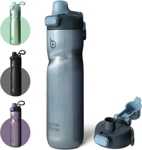 Vista 11 de BOTTLE BOTTLE Botella de agua aislada con asa 24 oz negro