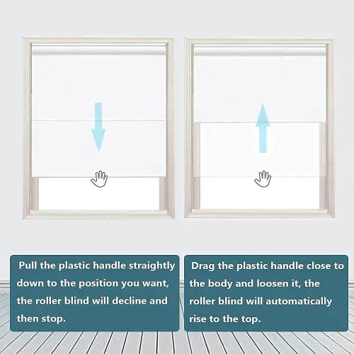 Vista 9 de Persilux Persianas enrollables 100 % opacas y sin cordones para ventanas, con aislamiento térmico para puertas, hogar y sala de estar, montaje