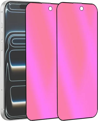Vista 14 de Paquete de 2 Vidrio Templado Privacidad Anti-Luz Azul Compatible con iPhone X/iPhone XS/iPhone 11 Pro Espejo Protector de Pantalla Anti-Espía