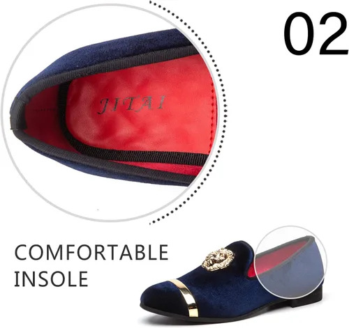 Vista 3 de JITAI Penny Mocasines de piel con forro para hombre