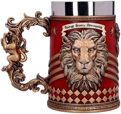 Vista 3 de Nemesis Now Harry Potter Gryffindor Hogwarts House - Jarra coleccionable, 1 unidad (paquete de 1), oro rojo, 22.0 fl oz