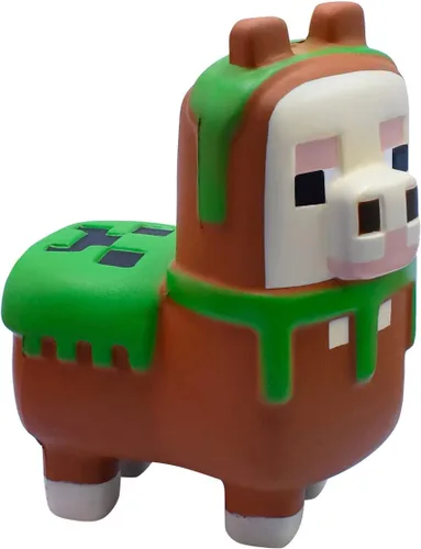 Vista 3 de Minecraft Mega SquishMe Series 2 – Llama – Juguete Squishy perfumado de crecimiento lento de 6 pulgadas